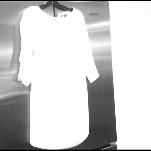 Vince White Long Sleeved Holiday Dress - Picture 2 of 5